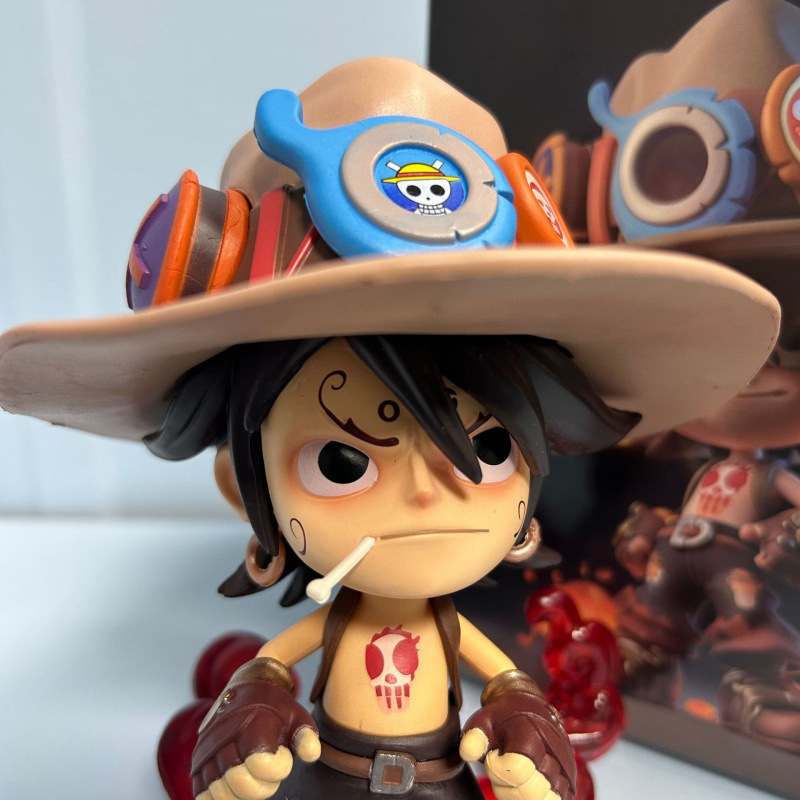 One Piece Luffy Zoro Nami Ace Chibi Statue Action Figure Collection Premium Anime Model Toy Fans Collectors Decoration