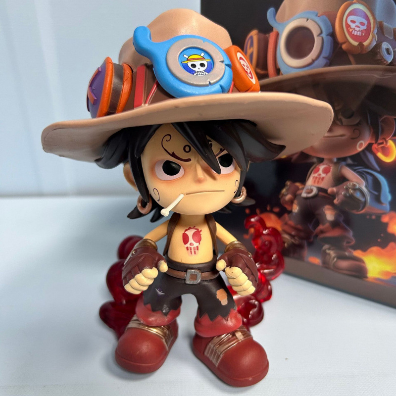 One Piece Luffy Zoro Nami Ace Chibi Statue Action Figure Collection Premium Anime Model Toy Fans Collectors Decoration