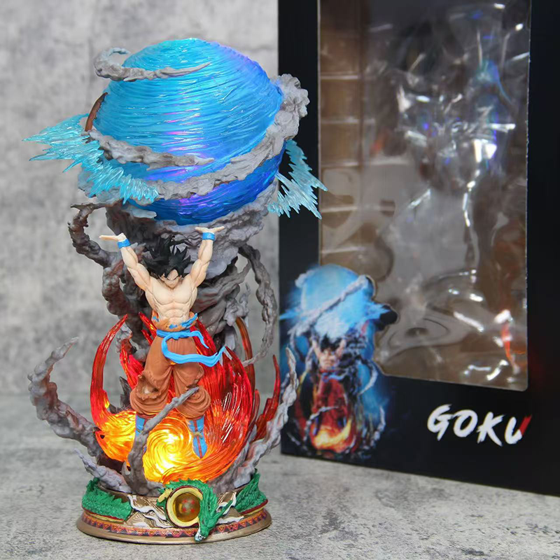 Dragon Ball Son Goku Spirit Bomb Collection Statue Action Figure Collection Premium Anime Model Toy Fans Collectors Decoration