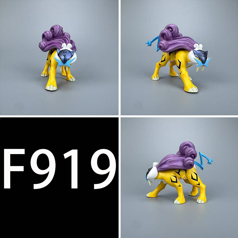 Pokemon Suicune Entei Raikou Poliwrath Statue Action Figure Collection Premium Anime Model Toy Fans Collectors Decoration