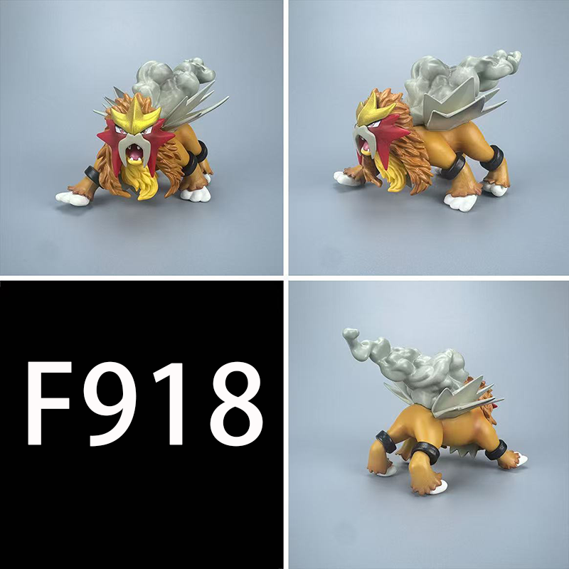 Pokemon Suicune Entei Raikou Poliwrath Statue Action Figure Collection Premium Anime Model Toy Fans Collectors Decoration