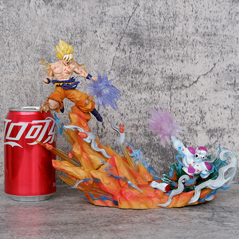 Dragon Ball Son Goku Frieza Battle Statue Action Figure Collection Premium Anime Model Toy Fans Collectors Decoration