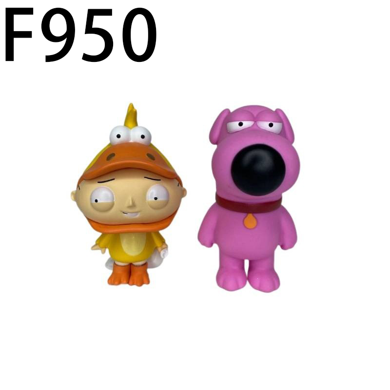 Family Guy Stewie Duck Suit Pink Brian Statue Action Figure Collection Premium Cartoon Model Toy Fans Collectors Decoration