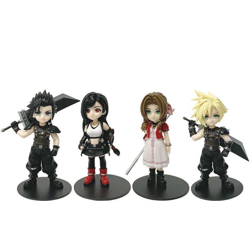 Final Fantasy VII Rebirth Tifa Aerith Cloud Zack Statue Action Figure Collection Premium Anime Model Toy Fans Collectors Decoration