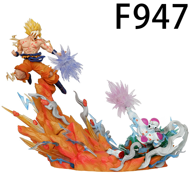Dragon Ball Son Goku Frieza Battle Statue Action Figure Collection Premium Anime Model Toy Fans Collectors Decoration