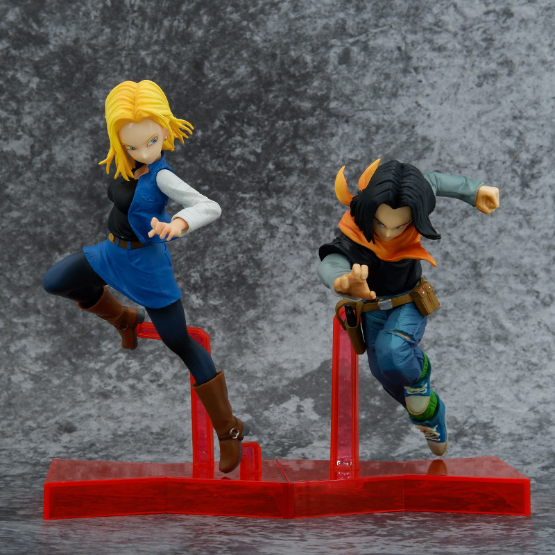 Dragon Ball Android 17 Android 18 Statue Action Figure Collection Premium Anime Model Toy Fans Collectors Decoration