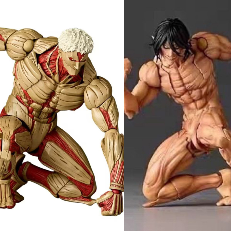 Attack on Titan Female Titan Eren Yeager Levi Ackerman Statue Action Figure Collection Premium Anime Model Toy Fans Collectors Decoration