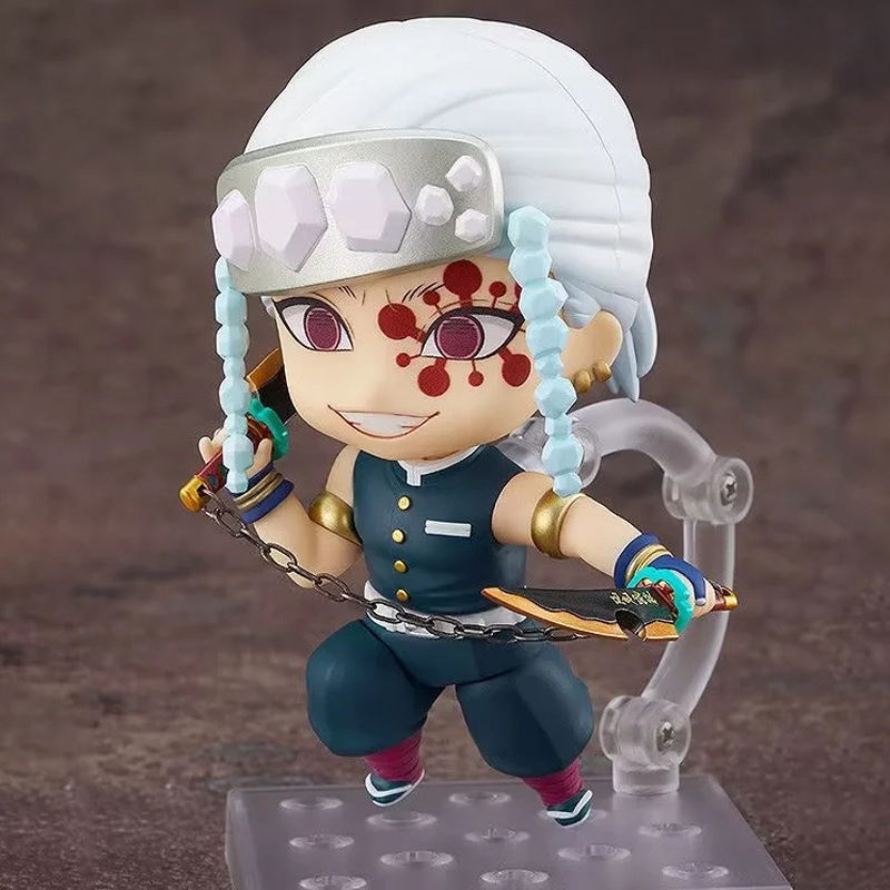 Demon Slayer Tengen Uzui Shinobu Kocho Chibi Statue Action Figure Collection Premium Anime Model Toy Fans Collectors Decoration
