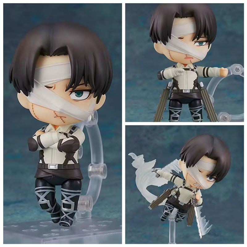 Attack on Titan Levi Ackerman Eren Yeager Statue Action Figure Collection Premium Anime Model Toy Fans Collectors Decoration
