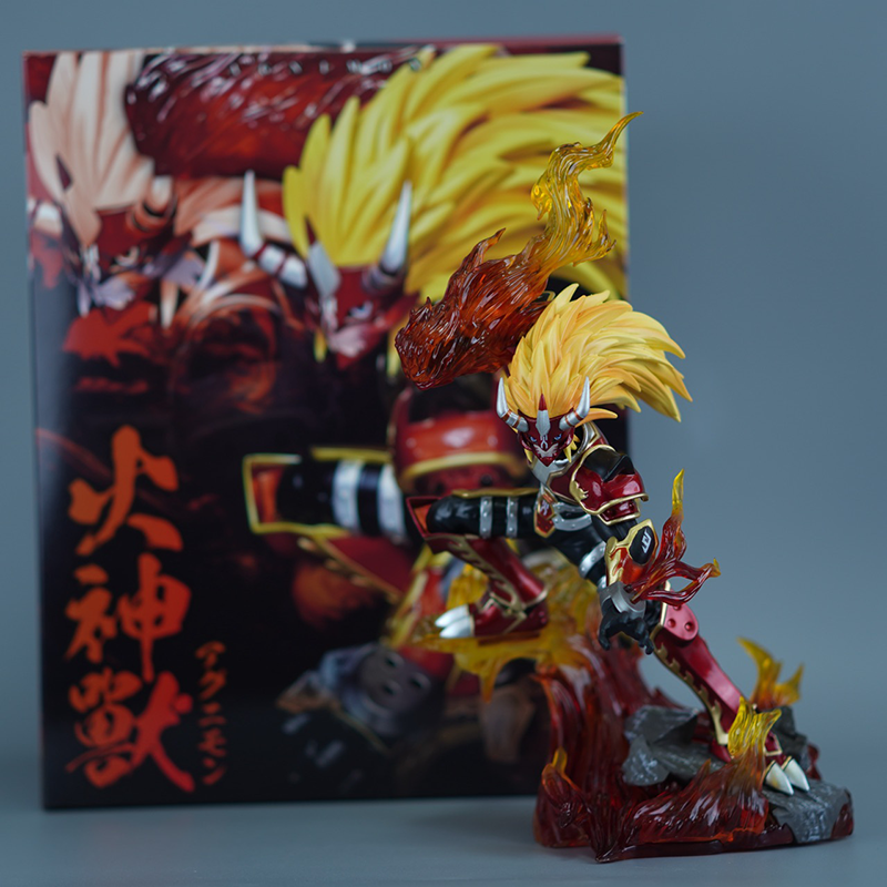 Digimon Agunimon Lobomon Fairymon Statue Action Figure Collection Premium Anime Model Toy Fans Collectors Decoration