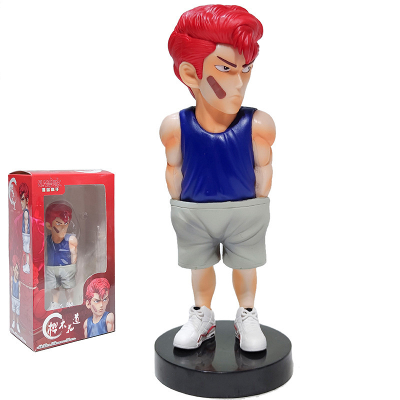 Slam Dunk Hanamichi Sakuragi Kaede Rukawa High Five Statue Action Figure Collection Premium Anime Model Toy Fans Decoration