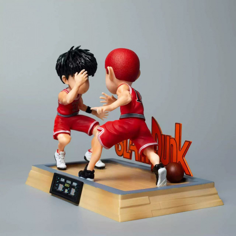 Slam Dunk Hanamichi Sakuragi Kaede Rukawa High Five Statue Action Figure Collection Premium Anime Model Toy Fans Decoration