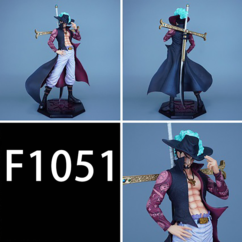 One Piece Dracule Mihawk Shanks Statue Action Figure Collection Premium Anime Model Toy Fans Collectors Decoration