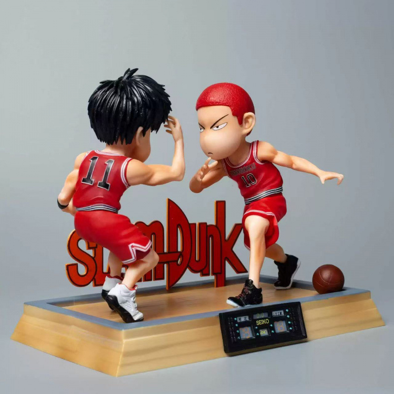 Slam Dunk Hanamichi Sakuragi Kaede Rukawa High Five Statue Action Figure Collection Premium Anime Model Toy Fans Decoration