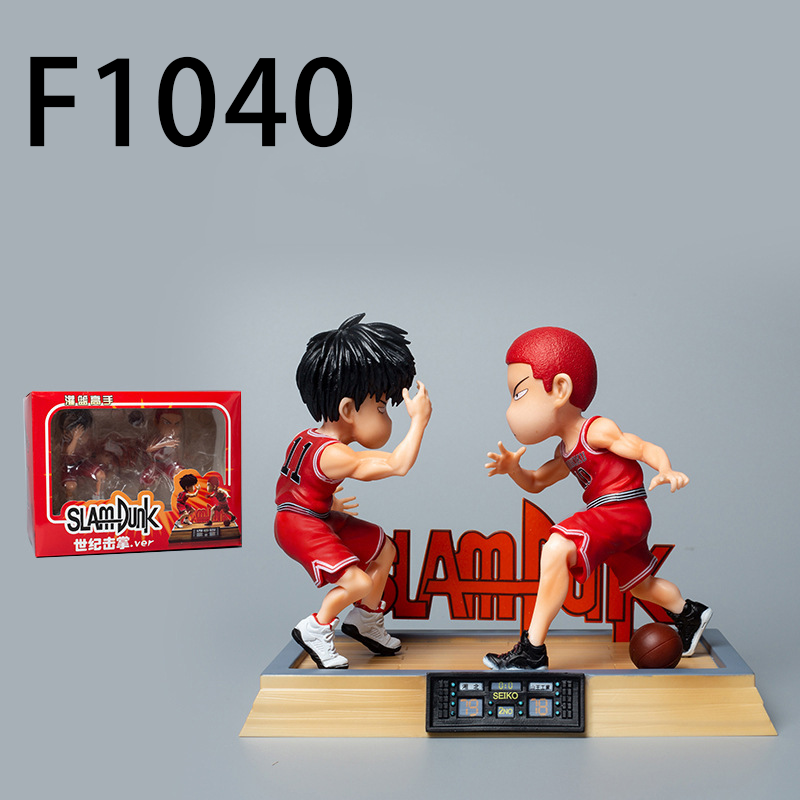 Slam Dunk Hanamichi Sakuragi Kaede Rukawa High Five Statue Action Figure Collection Premium Anime Model Toy Fans Decoration