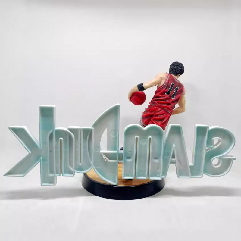 Slam Dunk Kaede Rukawa Statue Action Figure Dribbling Pose Collection Premium Anime Model Toy Fans Collectors Decoration
