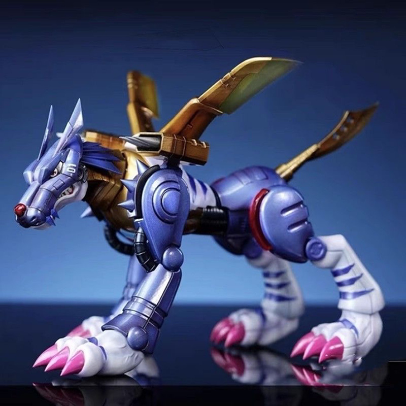 Digimon MetalGarurumon Pinocchimon Statue Action Figure Collection Premium Anime Model Toy Fans Collectors Decoration