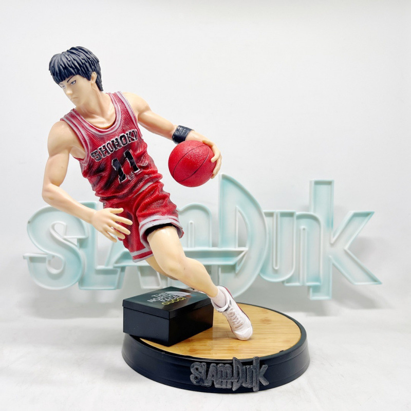 Slam Dunk Kaede Rukawa Statue Action Figure Dribbling Pose Collection Premium Anime Model Toy Fans Collectors Decoration