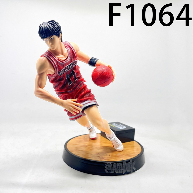 Slam Dunk Kaede Rukawa Statue Action Figure Dribbling Pose Collection Premium Anime Model Toy Fans Collectors Decoration