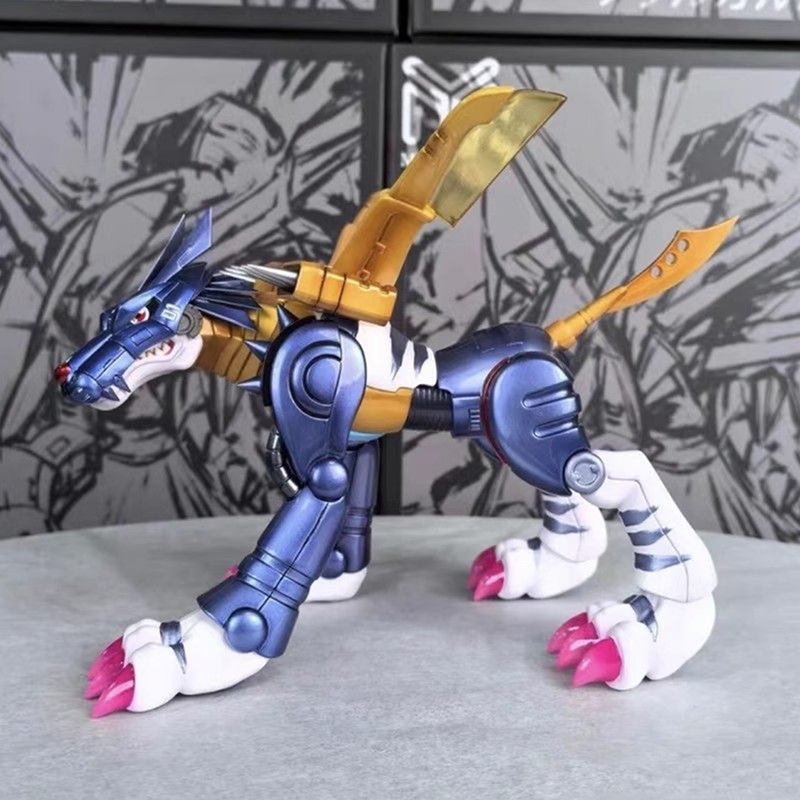 Digimon MetalGarurumon Pinocchimon Statue Action Figure Collection Premium Anime Model Toy Fans Collectors Decoration