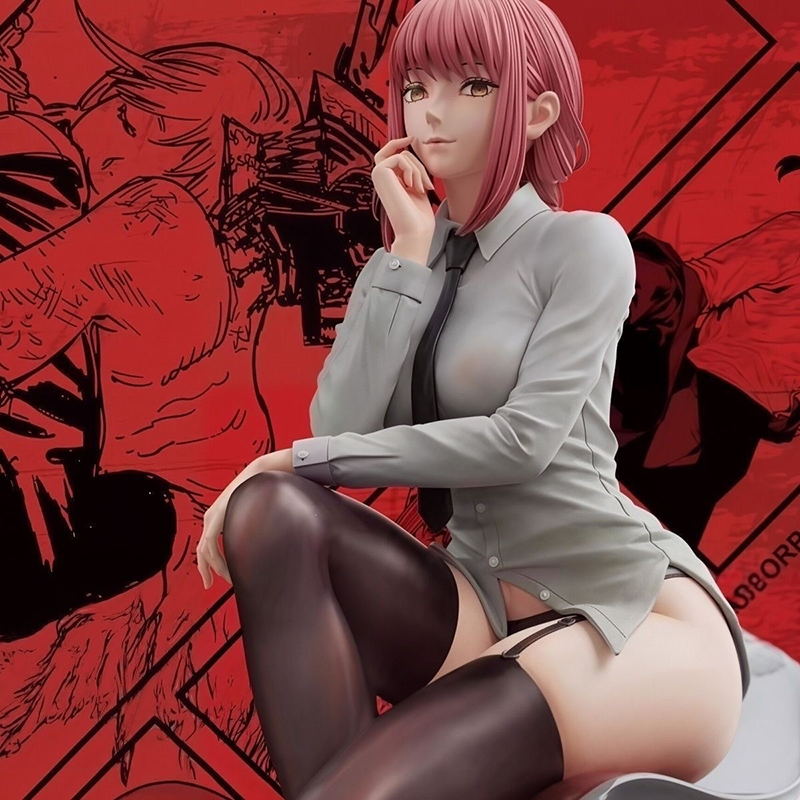 Chainsaw Man Reze Makima Statue Action Figure Collection Premium Anime Model Toy Fans Collectors Decoration