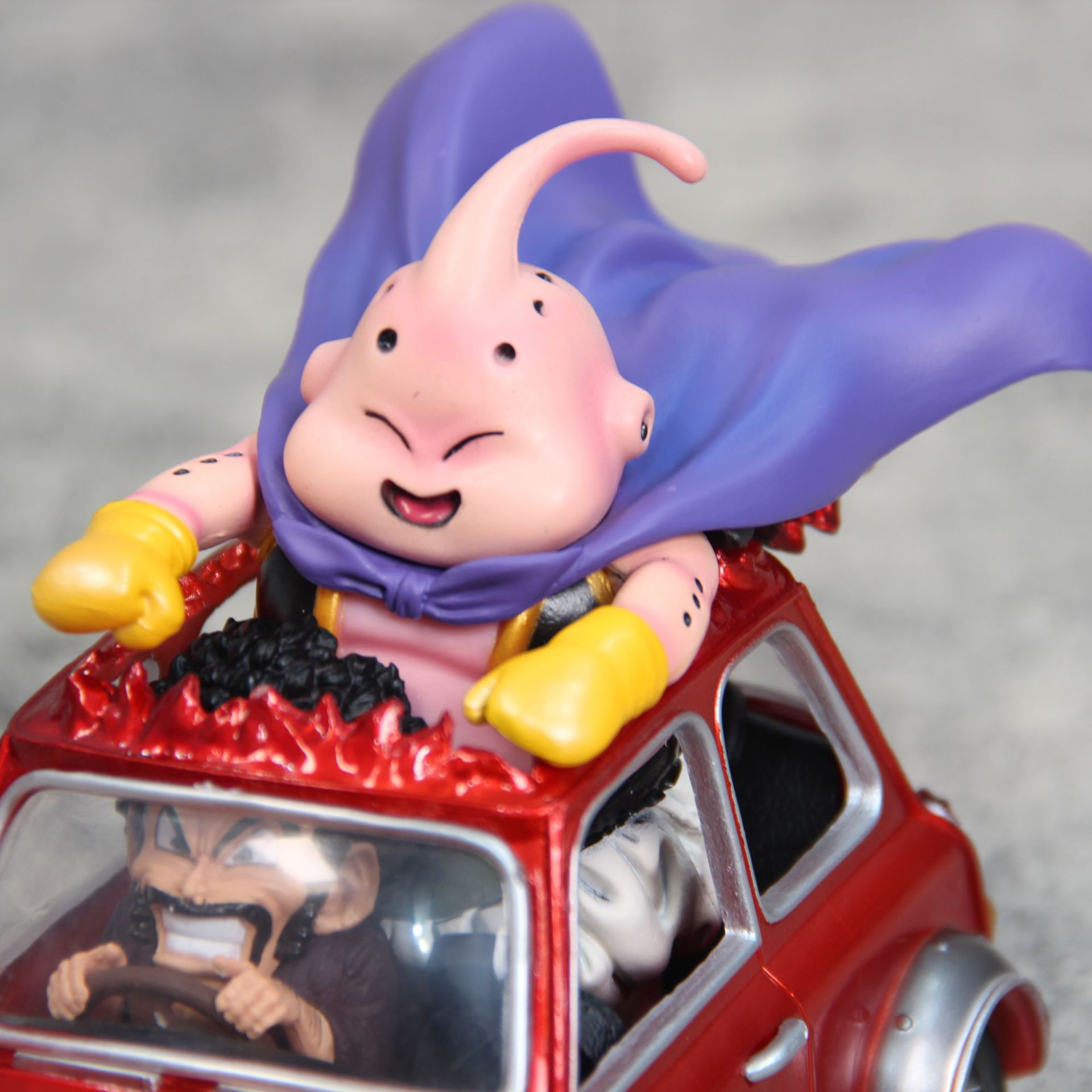 Dragon Ball Mr Satan Driving Car Majin Buu Statue Action Figure Collection Premium Anime Model Toy Fans Collectors Decoration