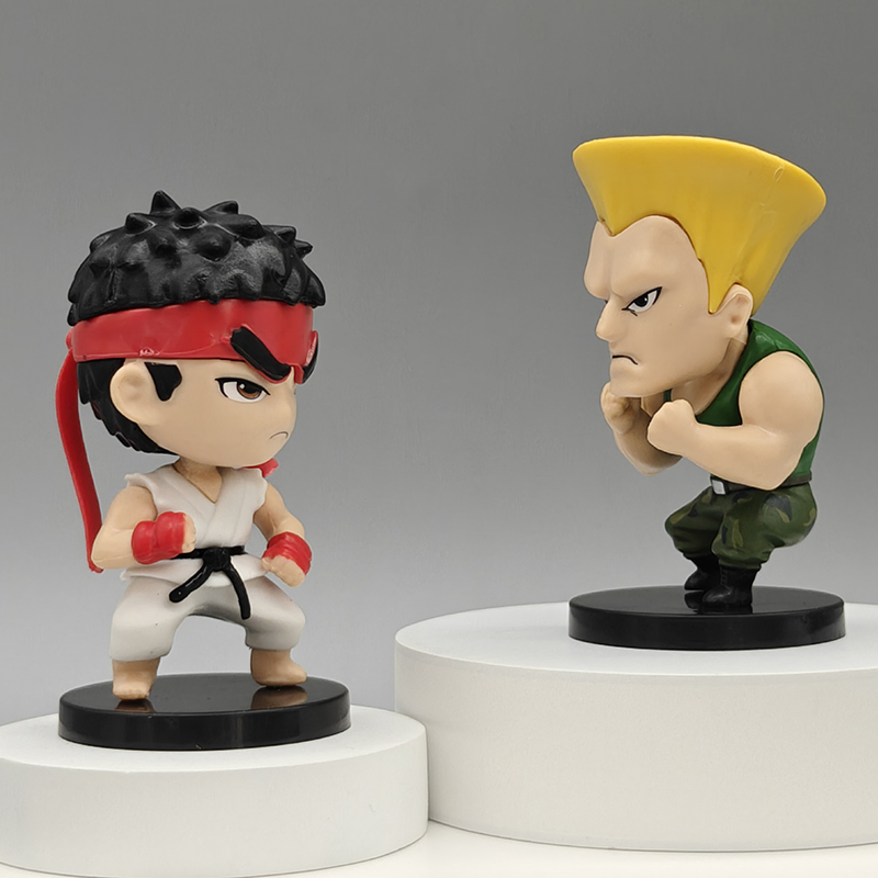 Street Fighter Chibi Statue Action Figure Collection Premium Anime Model Toy Fans Collectors Decoration Set