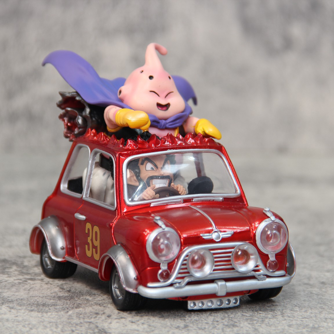 Dragon Ball Mr Satan Driving Car Majin Buu Statue Action Figure Collection Premium Anime Model Toy Fans Collectors Decoration