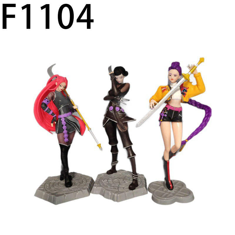 KPop Demon Hunters Rumi Zoey Mira Statue Action Figure Collection Premium Anime Model Toy Fans Collectors Decoration