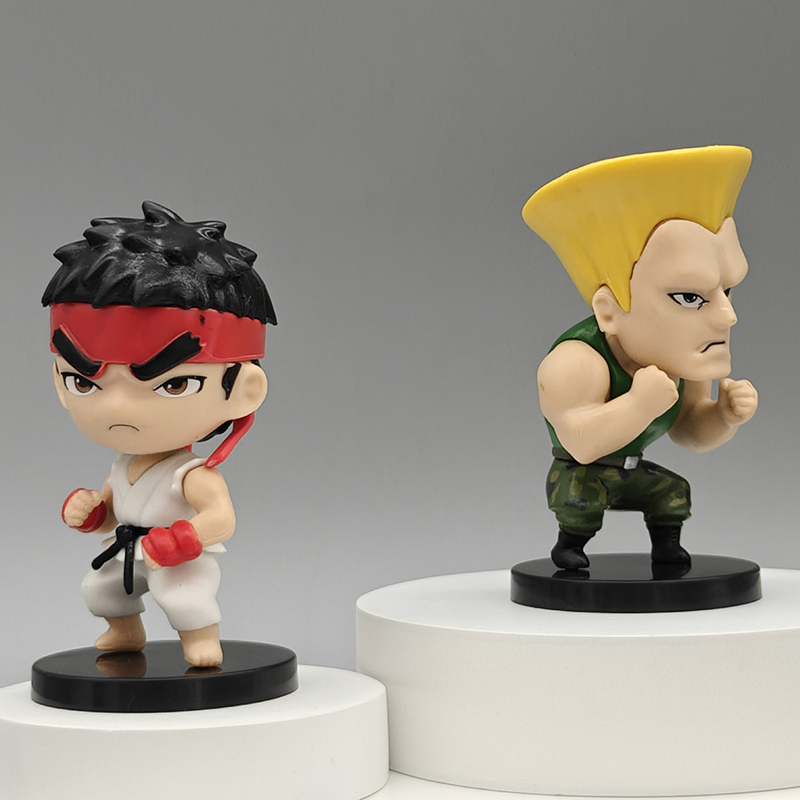 Street Fighter Chibi Statue Action Figure Collection Premium Anime Model Toy Fans Collectors Decoration Set