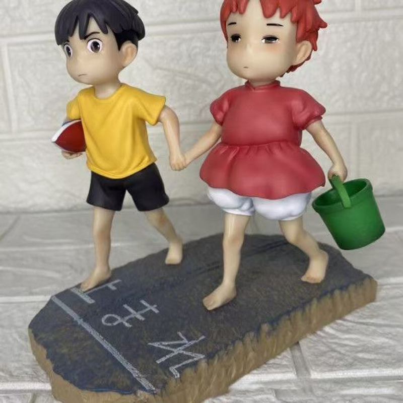 Ponyo Sosuke Statue Action Figure Collection Premium Anime Model Toy Fans Collectors Decoration