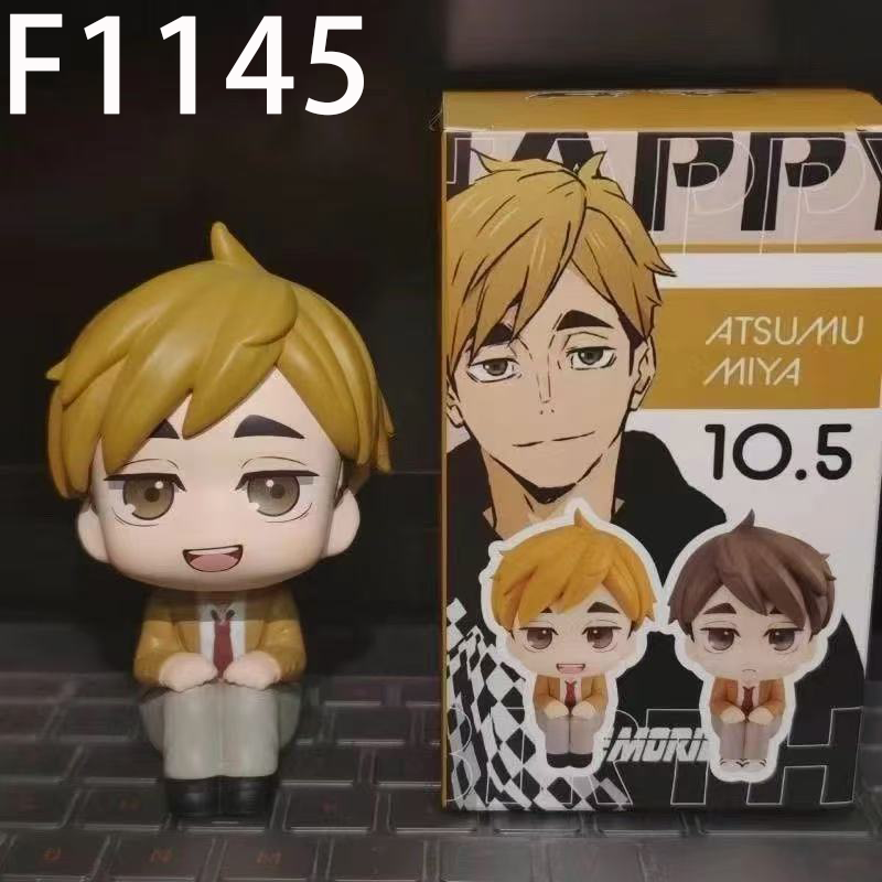 Haikyuu Miya Osamu Miya Atsumu Chibi Statue Figure Collection Premium Anime Model Toy Fans Collectors Decoration