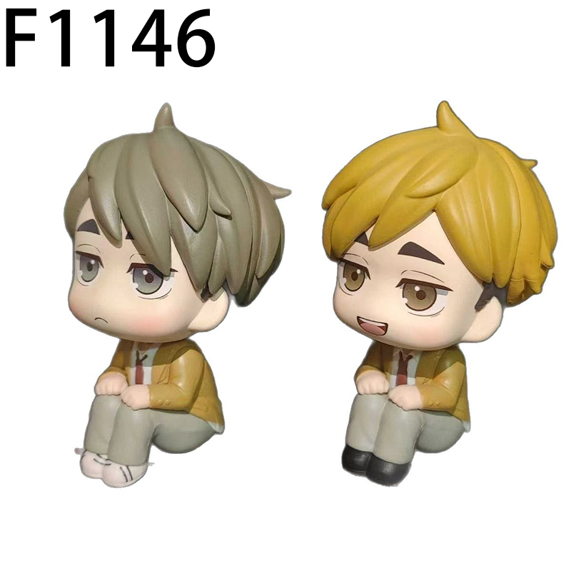 Haikyuu Miya Osamu Miya Atsumu Chibi Statue Figure Collection Premium Anime Model Toy Fans Collectors Decoration