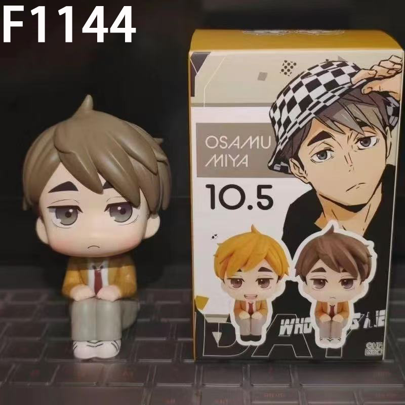 Haikyuu Miya Osamu Miya Atsumu Chibi Statue Figure Collection Premium Anime Model Toy Fans Collectors Decoration