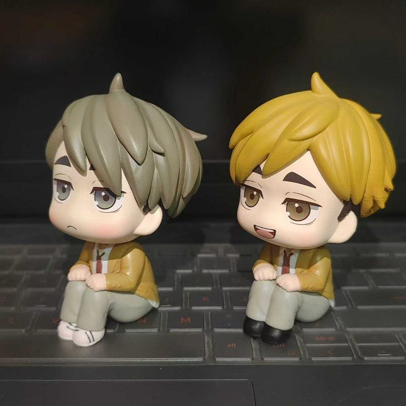 Haikyuu Miya Osamu Miya Atsumu Chibi Statue Figure Collection Premium Anime Model Toy Fans Collectors Decoration