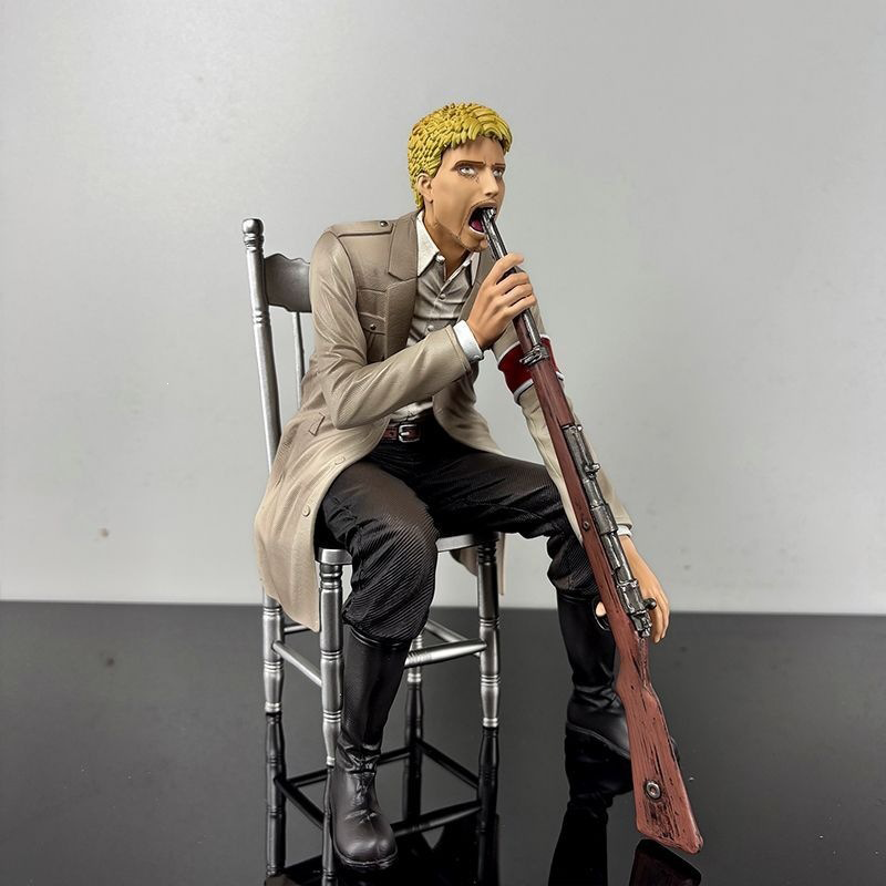 Attack on Titan Levi Ackerman Reiner Braun Statue Action Figure Collection Premium Anime Model Toy Fans Collectors Decoration