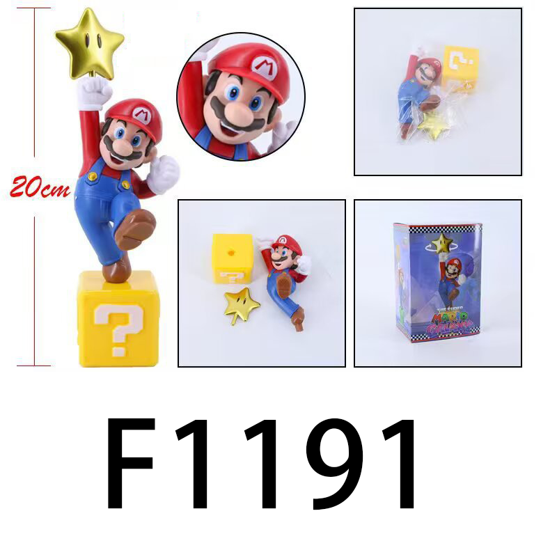 Super Mario Statue Action Figure Collection Premium Game Character Model Toy Fans Collectors Decoration Display