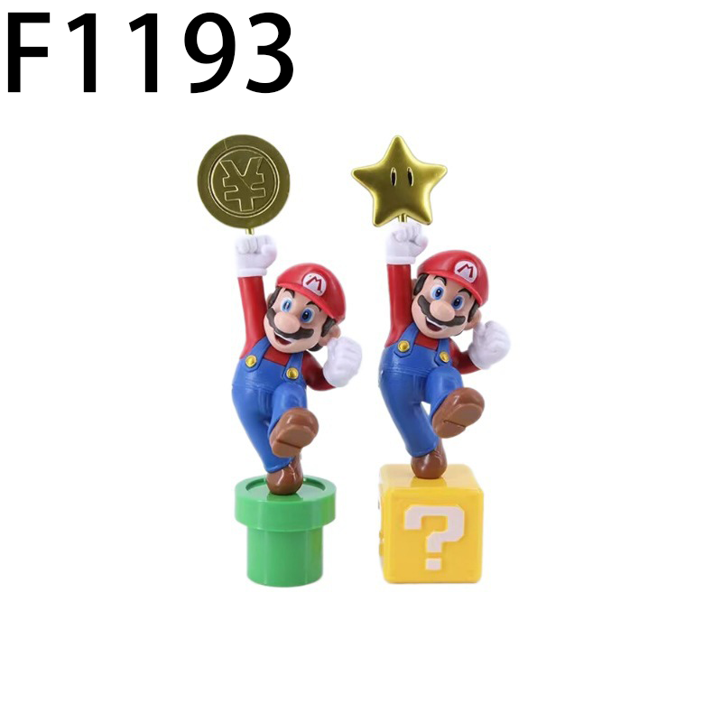 Super Mario Statue Action Figure Collection Premium Game Character Model Toy Fans Collectors Decoration Display