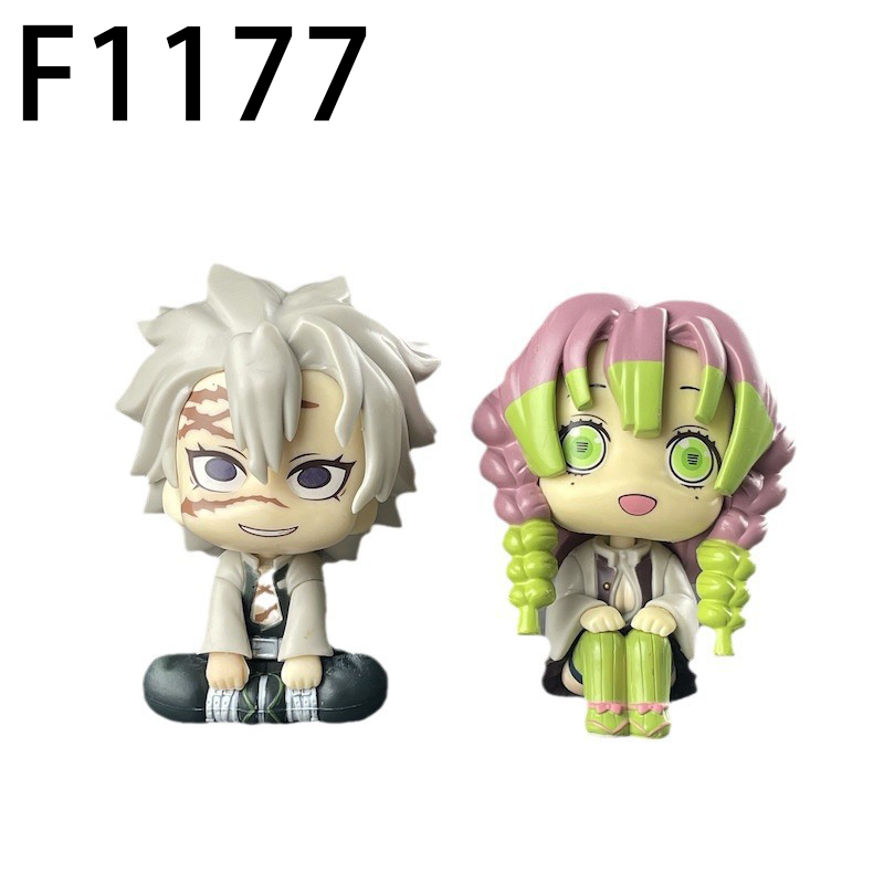 Demon Slayer Mitsuri Kanroji Sanemi Shinazugawa Statue Action Figure Collection Premium Anime Model Toy Fans Decoration