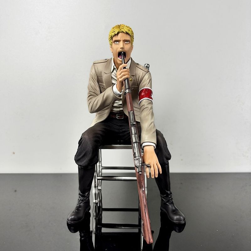 Attack on Titan Levi Ackerman Reiner Braun Statue Action Figure Collection Premium Anime Model Toy Fans Collectors Decoration