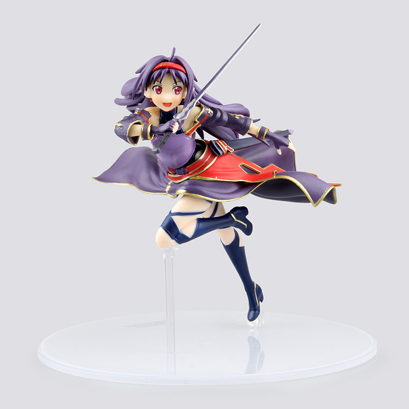 Sword Art Online Kirito Asuna Konno Yuuki Statue Action Figure Collection Premium Anime Model Toy Fans Collectors Decoration