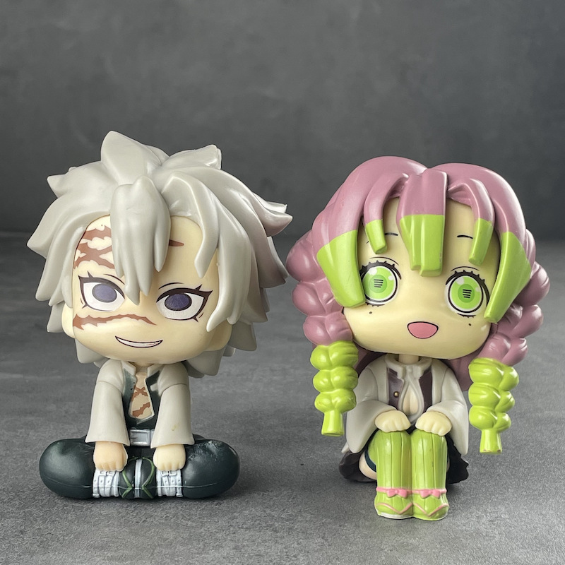 Demon Slayer Mitsuri Kanroji Sanemi Shinazugawa Statue Action Figure Collection Premium Anime Model Toy Fans Decoration