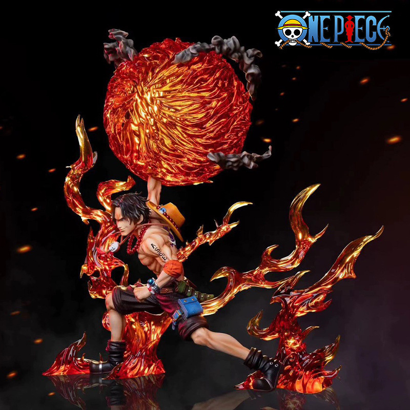 One Piece Portgas D Ace Statue Action Figure Collection Premium Anime Model Toy Fans Collectors Decoration