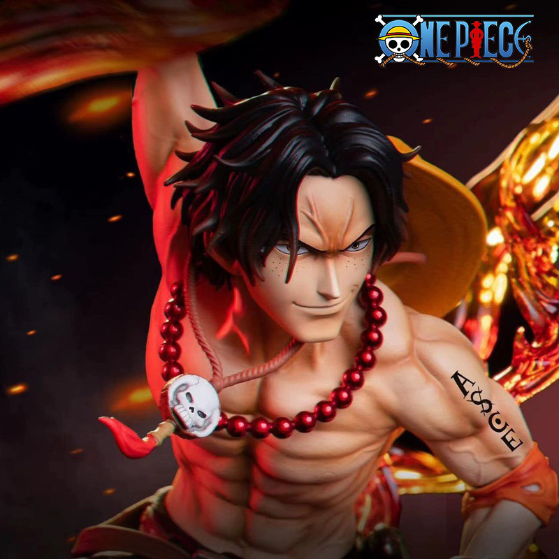 One Piece Portgas D Ace Statue Action Figure Collection Premium Anime Model Toy Fans Collectors Decoration