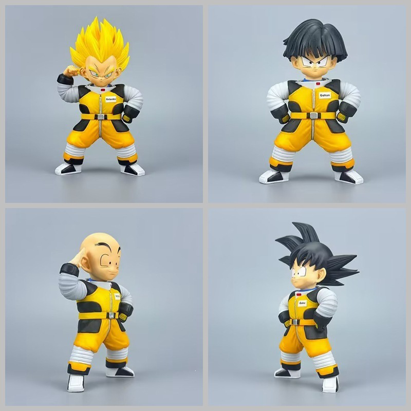 Dragon Ball Goku Gohan Krillin Vegeta Statue Action Figure Collection Premium Chibi Anime Model Toy Fans Collectors Decoration