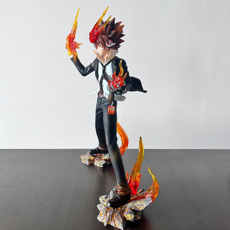 Katekyo Hitman Reborn Tsunayoshi Sawada Statue Action Figure Collection Premium Anime Model Toy Fans Collectors Decoration