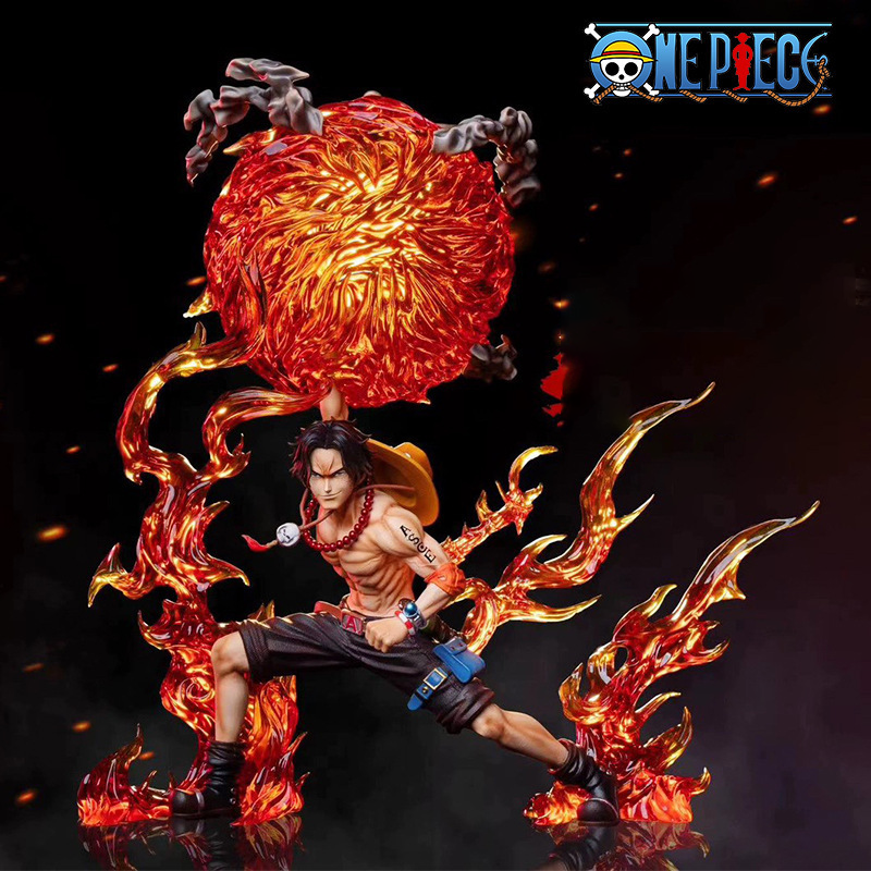 One Piece Portgas D Ace Statue Action Figure Collection Premium Anime Model Toy Fans Collectors Decoration