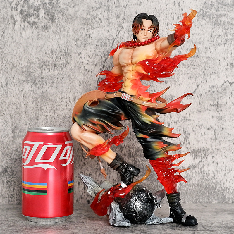 One Piece Portgas D Ace Statue Action Figure Collection Premium Anime Model Toy Fans Collectors Decoration