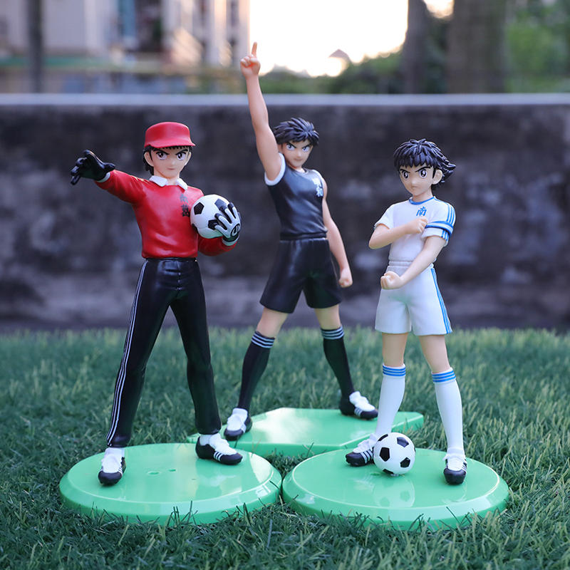 Captain Tsubasa Genzo Wakabayashi Tsubasa Ozora Kojiro Hyuga Statue Action Figure Collection Anime Model Toy Fans Decoration