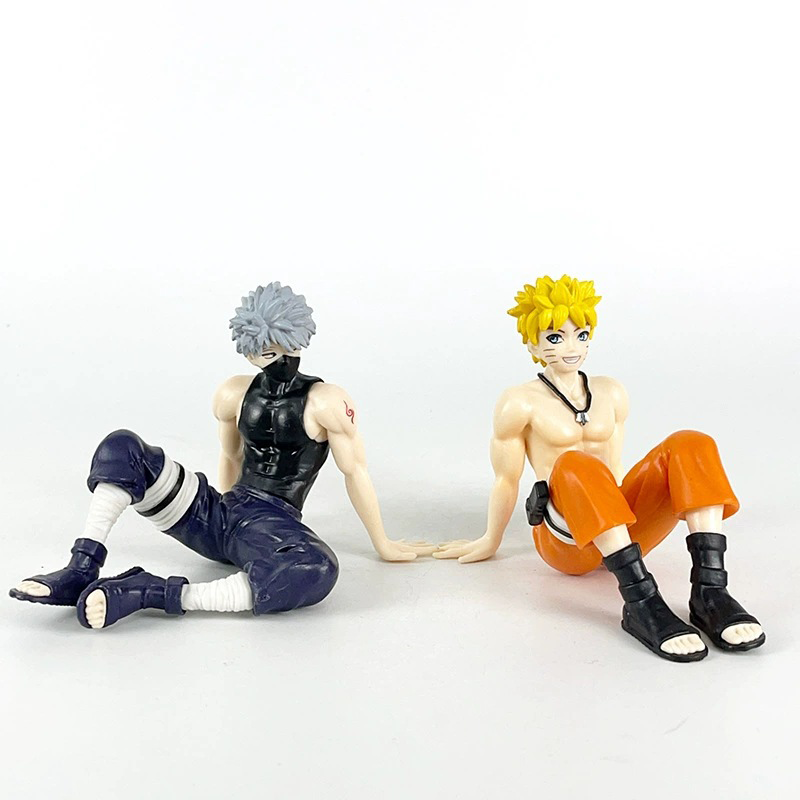 Naruto Shippuden Kakashi Hatake Naruto Uzumaki Statue Action Figure Collection Premium Anime Model Toy Fans Decoration